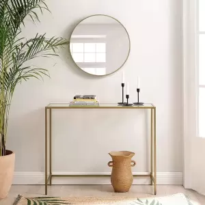 Canvas Metal Dresuar Decorative Corner Console - Gold