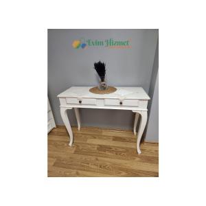 Console Table With Drawers-White