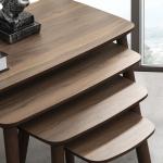 4 piece nesting coffee table - full walnut