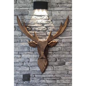 Wooden Deer Head (walnut colour)