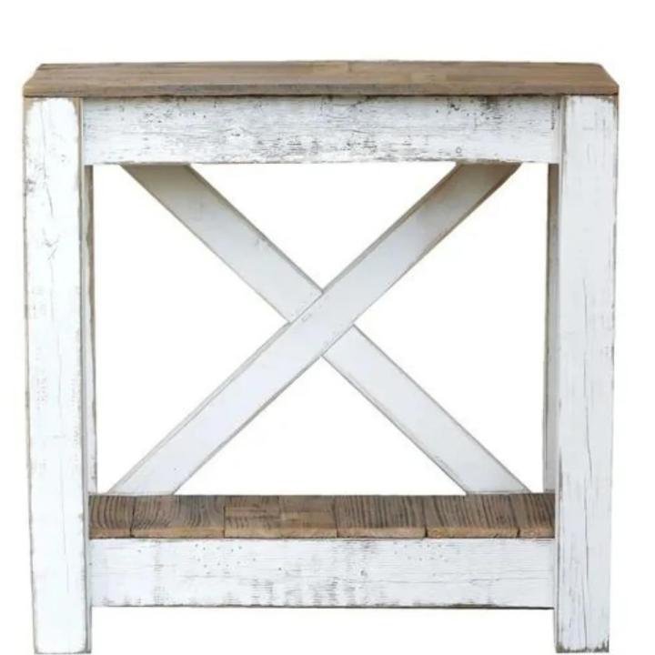 Solid Wood Console Table-Dresuar-White