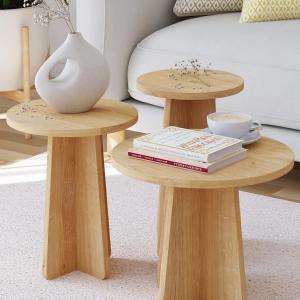 Wooden Zigon Coffee Table 3 Piece