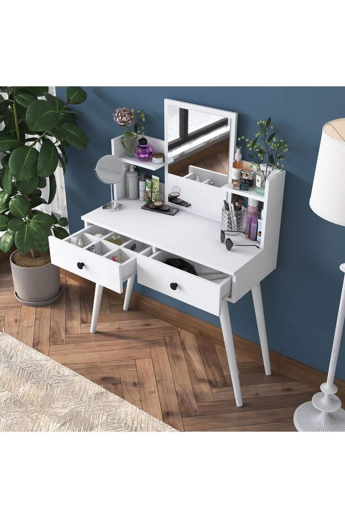 Elevate Your Home with Kuzem House’s Lacquered White Console Table with Drawers