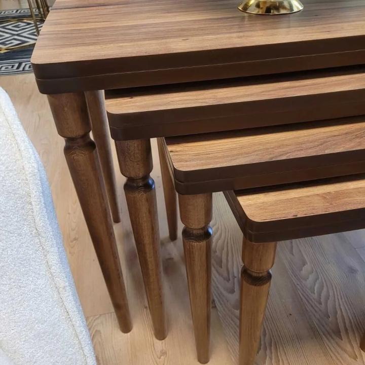 4 piece nesting coffee table - full walnut