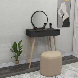 Console Table With Mirror And Drawers-Anthracite