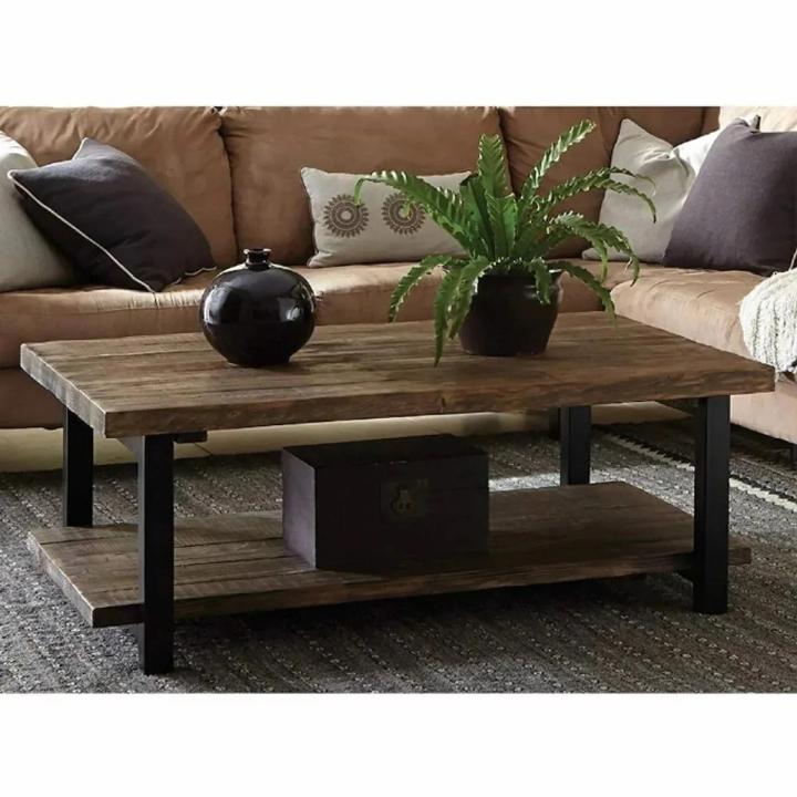 Wooden Solid Wood 2 Tier Coffee Table