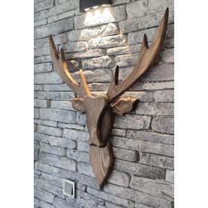 Wooden Deer Head (walnut colour)