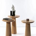 Set of 3 Wick Cork Coffee Table