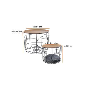 Decorative Cat Nest Padded 2-Piece Centre Table