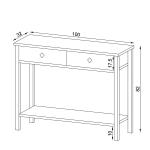 Console Table With Drawers-White