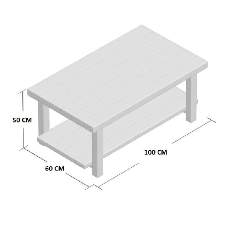 Wooden Solid Wood 2 Tier Coffee Table