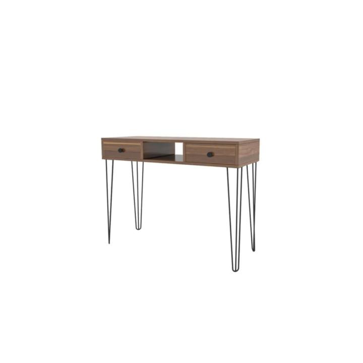 Console Table With Drawers-Walnut